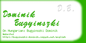 dominik bugyinszki business card